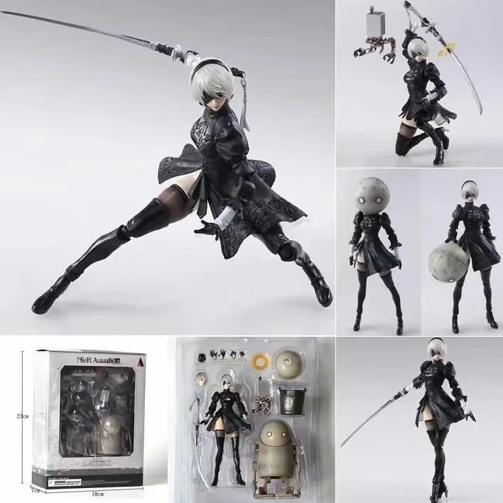 

15CM Anime NieR Automata YoRHa No.2 Type B 2B Ver. PVC Action Figure Statue Collectible Model Toys Doll Gifts