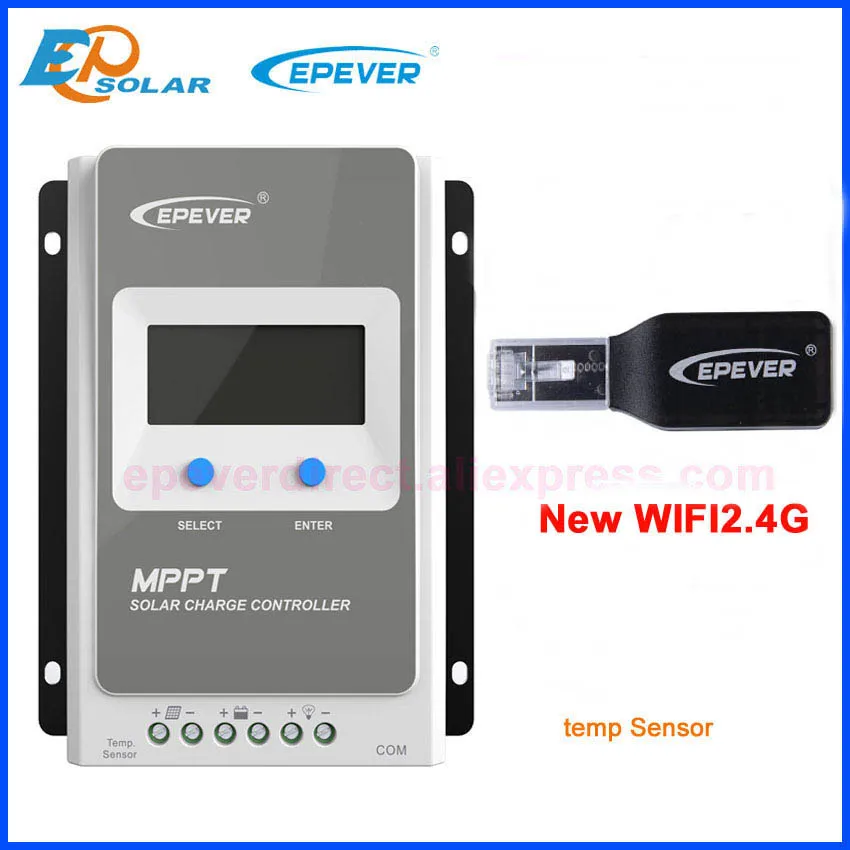 Wifi eBOX MPPT контроллер слежения за солнечной батареей 10 А EPEVER Tracer1206AN 12 В зарядное устройство работает Макс PV вход 60 в Epsolar серия EP