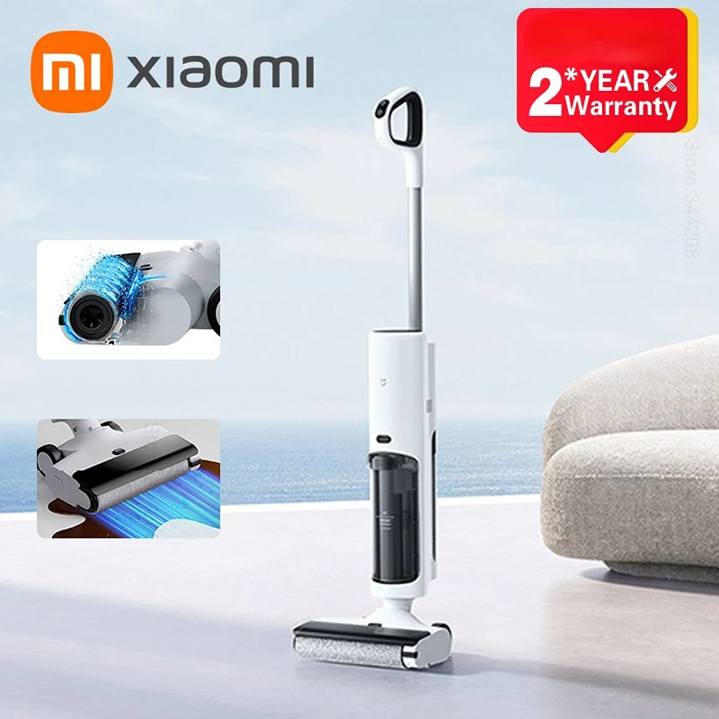 Умные беспроводные Пылесосы XIAOMI MIJIA 2 Lite для сухой и влажной уборки, устройство для уборки дома, круглая щетка, самоочищающийся светодиодный экран