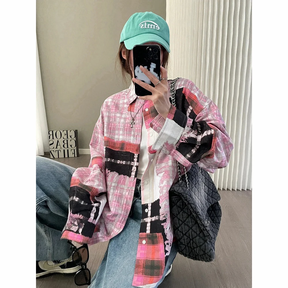 Тонкая Блузка firmранчо для мужчин и женщин свободная повседневная шикарная