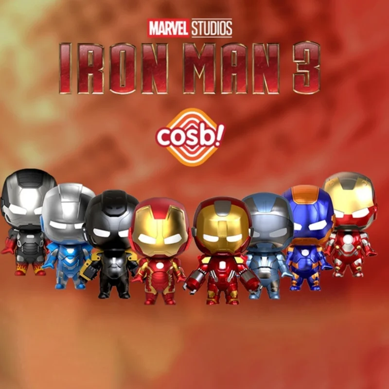 

Hot Toys Iron Man 3 Blind Box Series Cartoon Action Figures Mini Model Collectible Doll Toy Set Desktop Ornaments Xmas Gifts