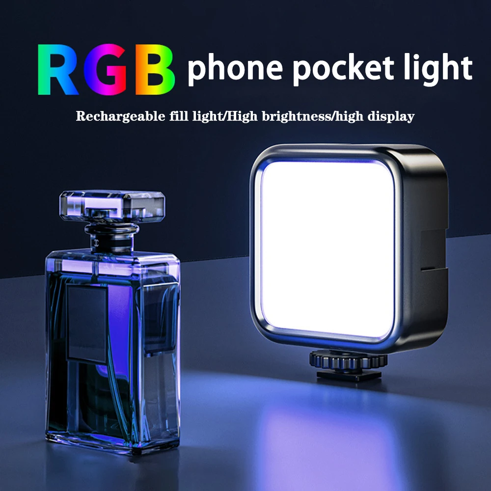 VL49 Мини RGB видео освещение Фотография Pavotube RGB Светодиодные камеры Vlog Fill Light Live