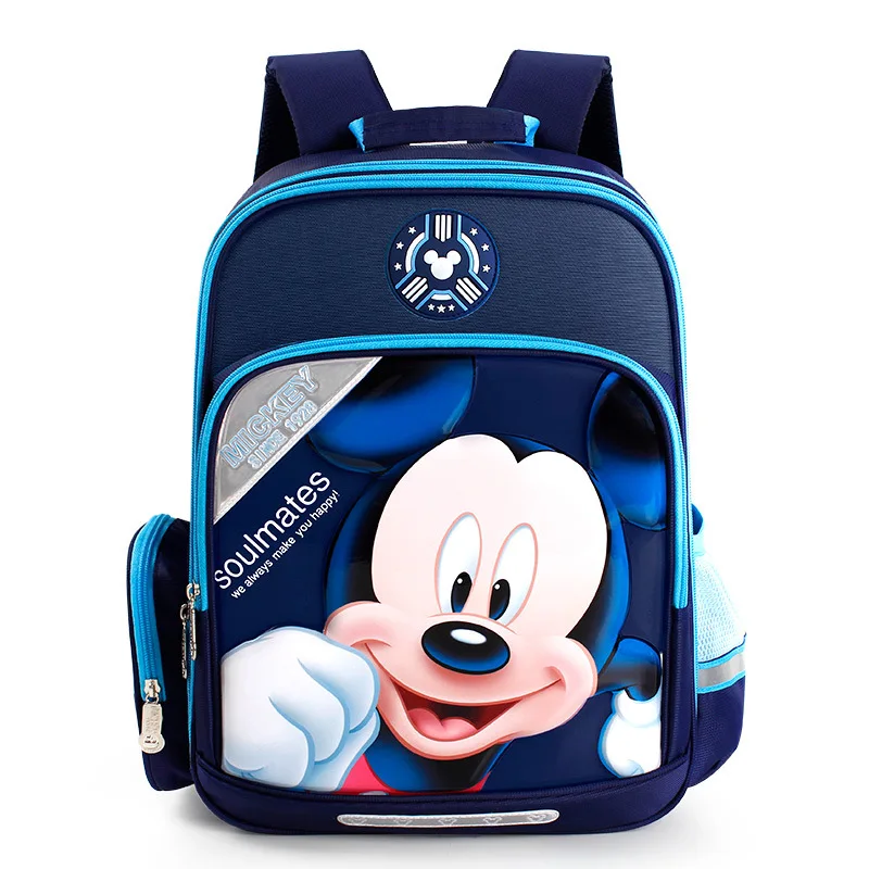 Disney Mickey School Bags For Boys Primary Student Shoulder Orthopedic Backpack Grade 1-4 Large Capacity Kids Gifts Mochilas