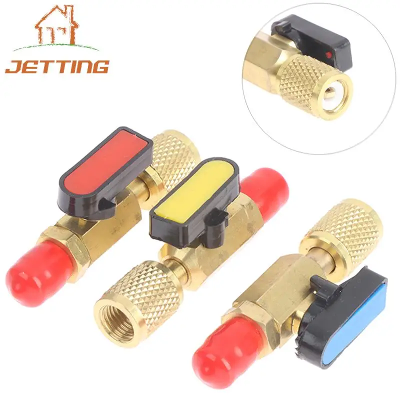 

1/4" Male To 1/4" Female SAE Straight Ball Valve Charging Hoses HVAC , HVAC/r , A/C Manifold Accessories For R22 Refrigerant