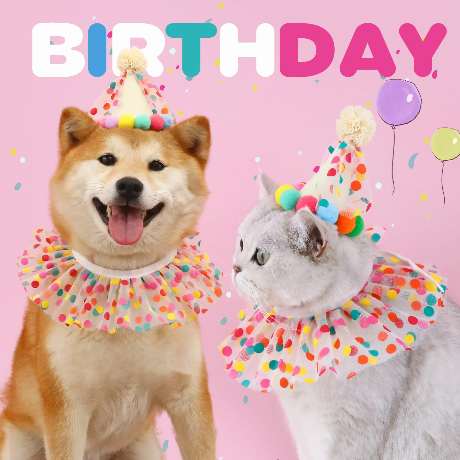 

2023 Dog Party Birthday Hat Bib Dog Cat Pet Saliva Pocket Saliva Towel Small Dog Pets Cute Birthday Bib Hats for Cats