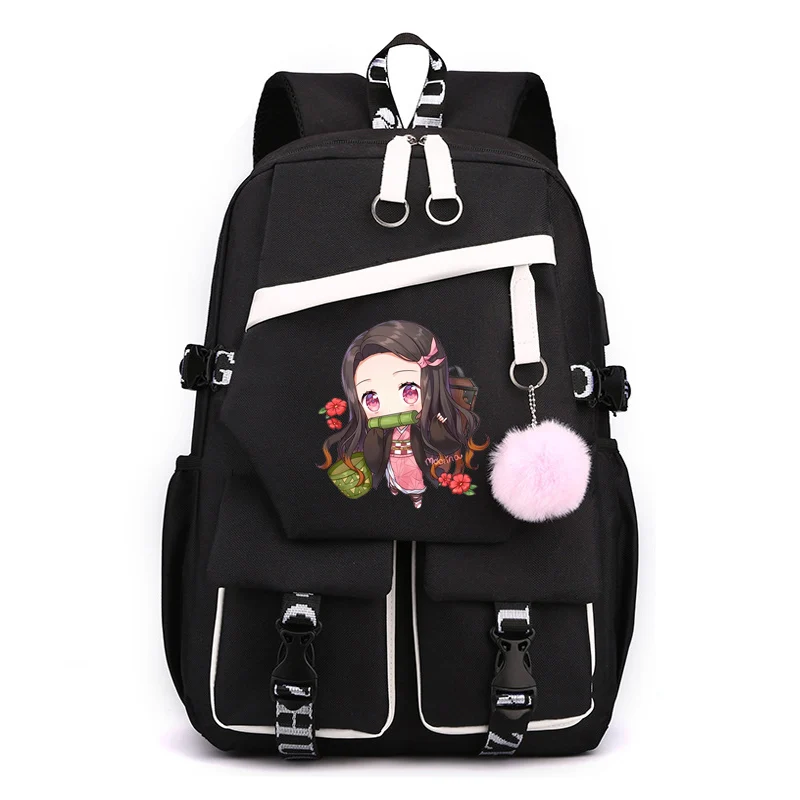 Рюкзак Kamado Nezuko унисекс для студентов дорожный ранец школы и ноутбука с