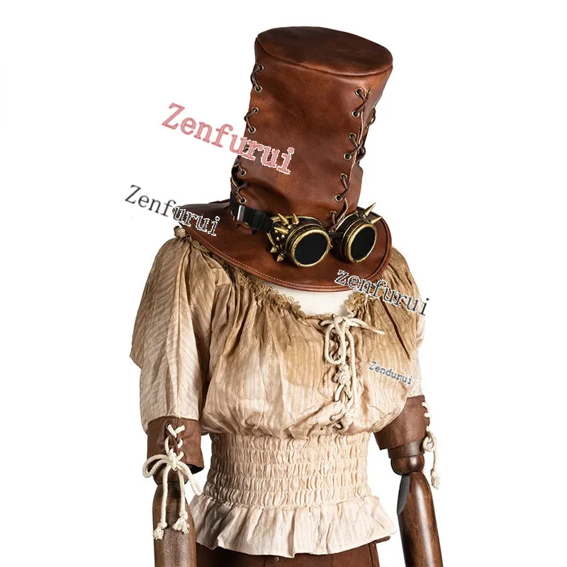 

Gear Duke Steampunk Medieval Retro Women's Gothic Strap Stripe off-Shoulder Top