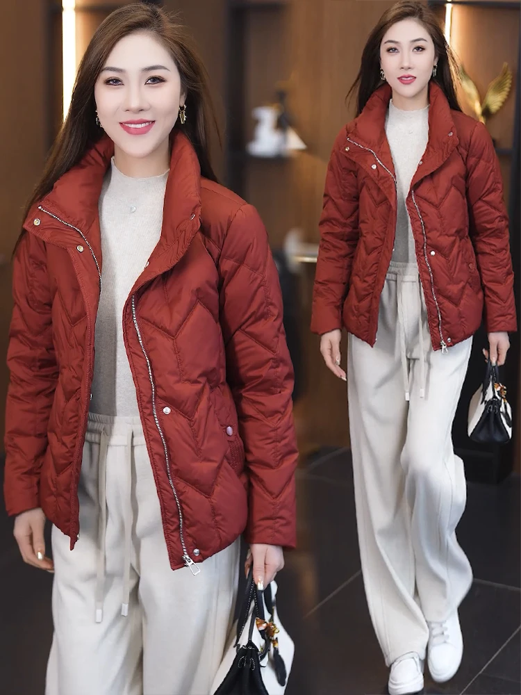 Короткий пуховик с хлопковой подкладкой верхняя одежда для женщин новинка зимы