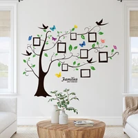 tree bird fake photo frame butterfly wallpaper living room room decoration wall sticker self adhesive wholesale wall sticker
