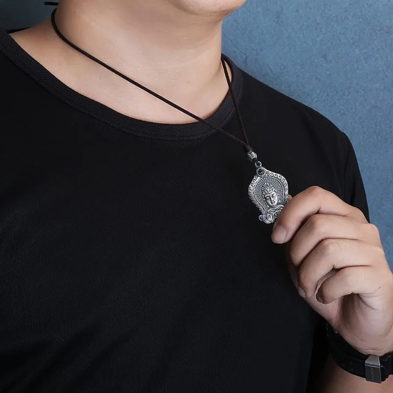 Ожерелье ручной работы подвеска в виде Будды ожерелье с проекцией Бога восемь