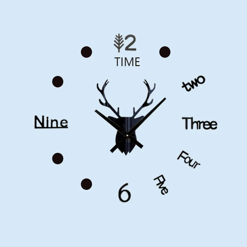 

Wall Clock Modern Mute DIY Acrylic Mirror Stickers Digital Clock Wall Stickers Silent Clock Home Living Room Office Wall Decor