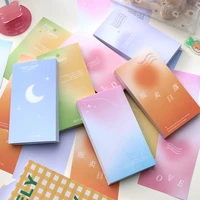 100 sheets memo pad office accessories gradient notebook material paper decoration notepad journaling stationery note paper
