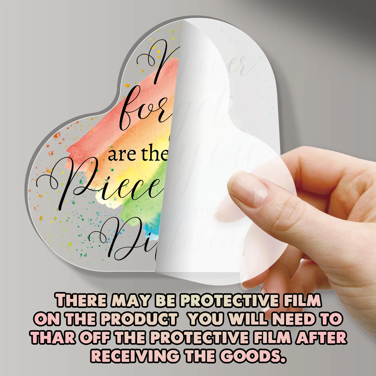 Стандартная табличка никогда не забывайте что вы сделали разницу спасибо