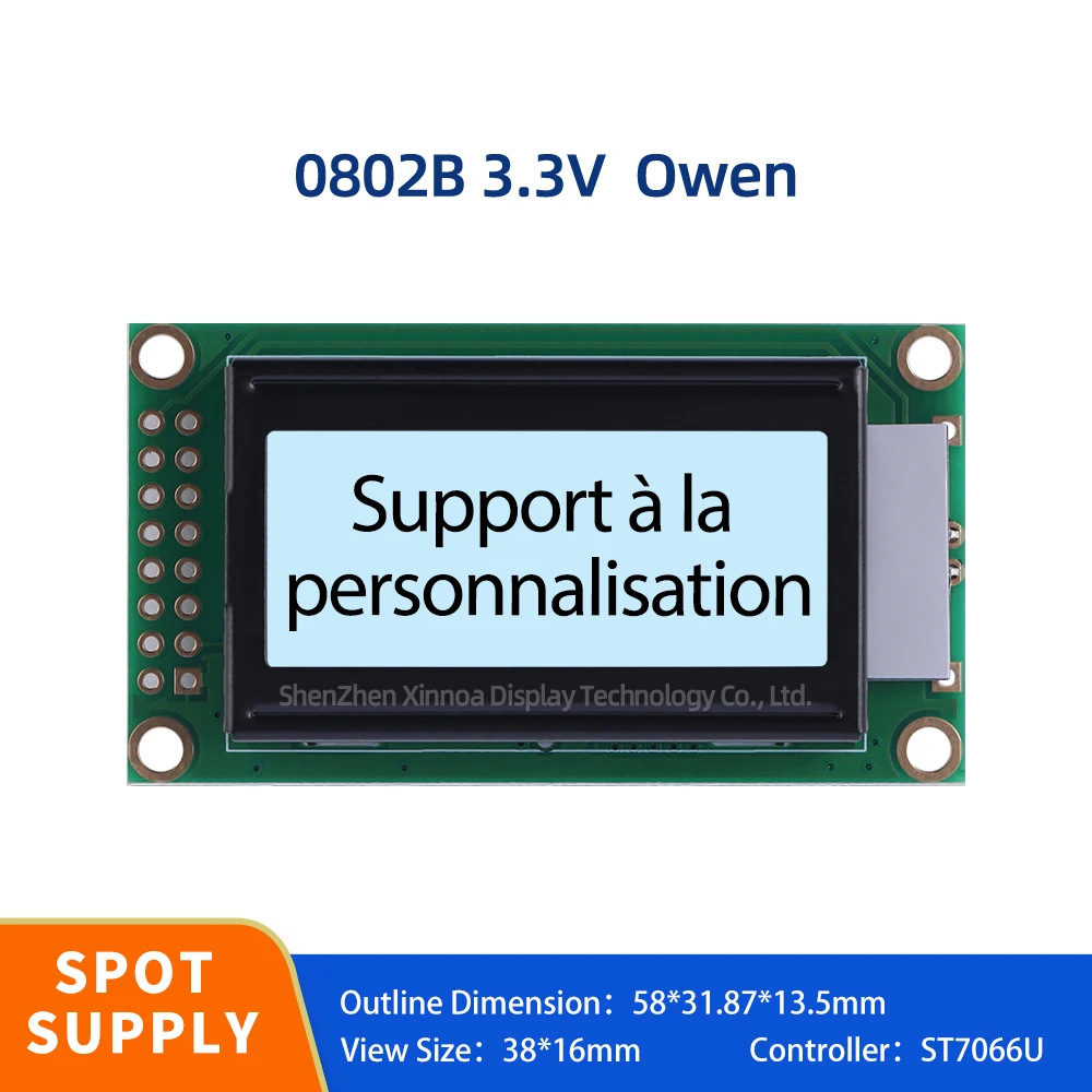 16-контактный точечный матричный экран напряжение 3 В 02X0 8 ЖК-экран с серой пленкой