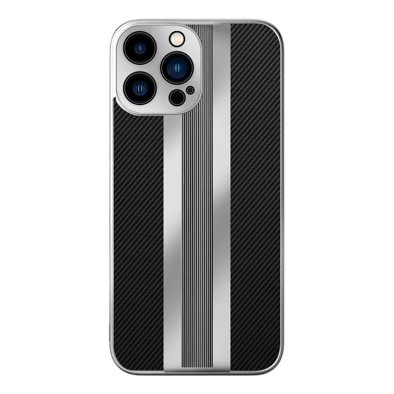 

Противоударный армированный металлический чехол из углеродного волокна для iPhon 12 13 Pro Max, чехлы, Беспроводная зарядка, чехол для iphone 13 12 Pro, че...