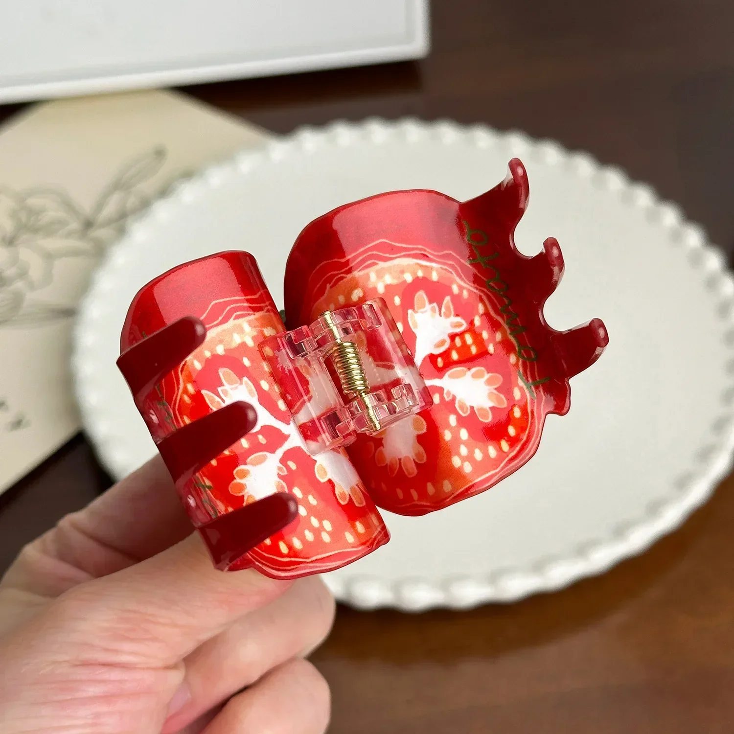 DuoShang новая забавная фруктовая серия акриловые заколки для волос с когтями