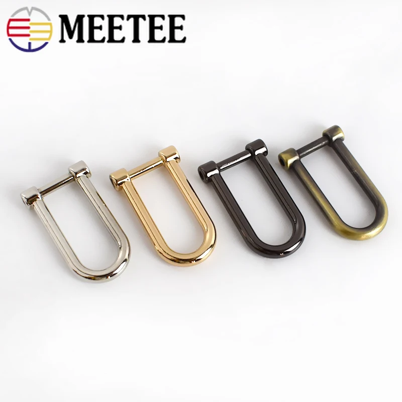 Meetee 4/10 шт id10мм металлическая d-образная сумка с пряжкой съемные винтовые кольца