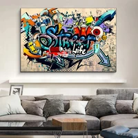 colorful anime world abstract posters modern street wall graffiti art canvas painting prints pictures for living room home decor