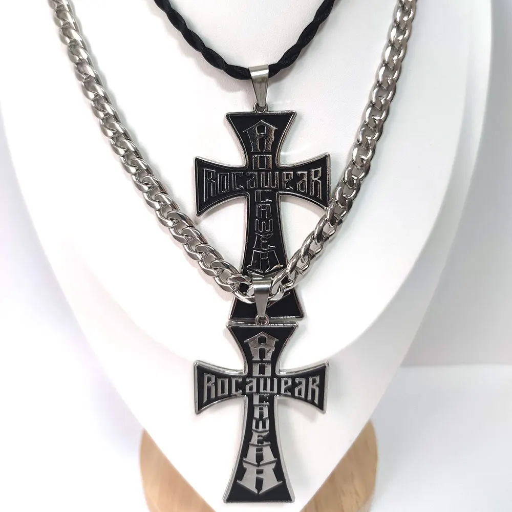 

Готический Крест модное ожерелье Персонализированная Подвеска Панк модная мужская любимая классическая литой резной тотем черный белый кубинский