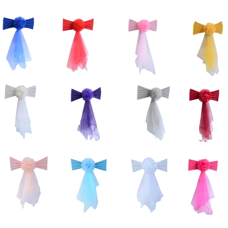 Чехол на стул спандекс пояс для стула банты эластичная лента особых случаев