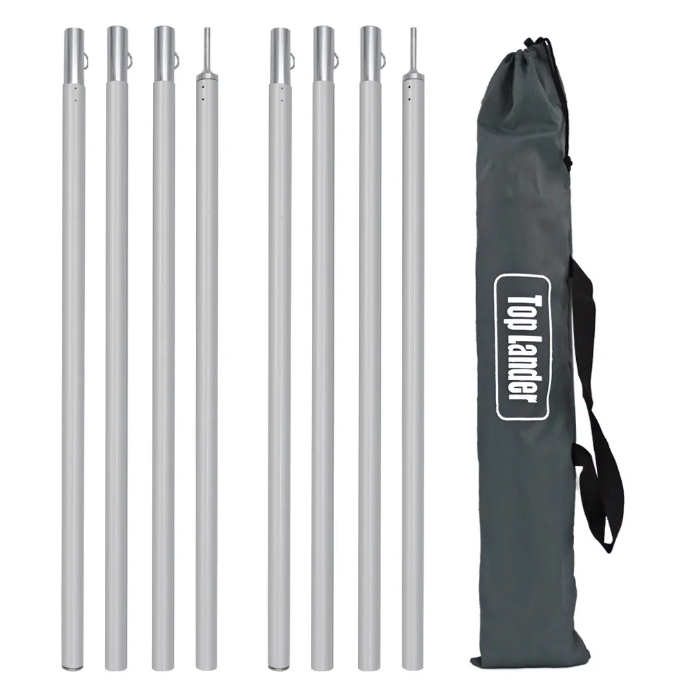 

Adjustable Tarp Poles Aluminum Awning Support Pole with Storage Bag Lightweight Support Rods for Camping Awning Rod Holder