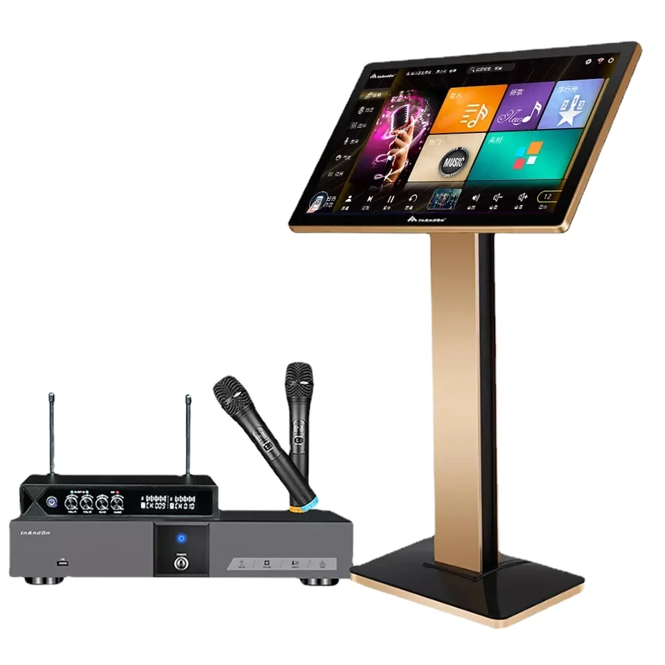 

AI Song-Selection Karaoke System 21.5" KV-V5 Max 4TB TouchScreen Karaoke Player Singing Karaoke Machine with Wireless Microphone