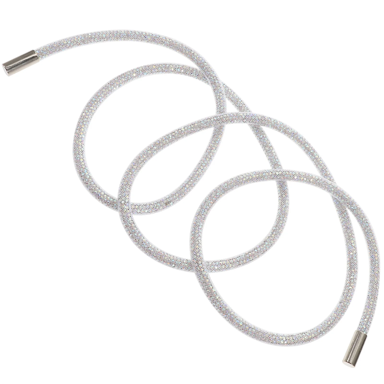 

Lace Shoe Rope Rhinestone Show Decorative Ropes Diy Clothing Round Waist Shoelace Bling Shiny Material Glitter Drawstring Cords