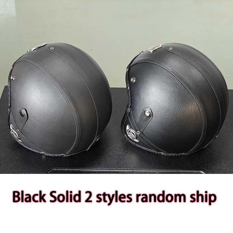 Мотоциклетный шлем с открытым лицом для мужчин и женщин черные классические