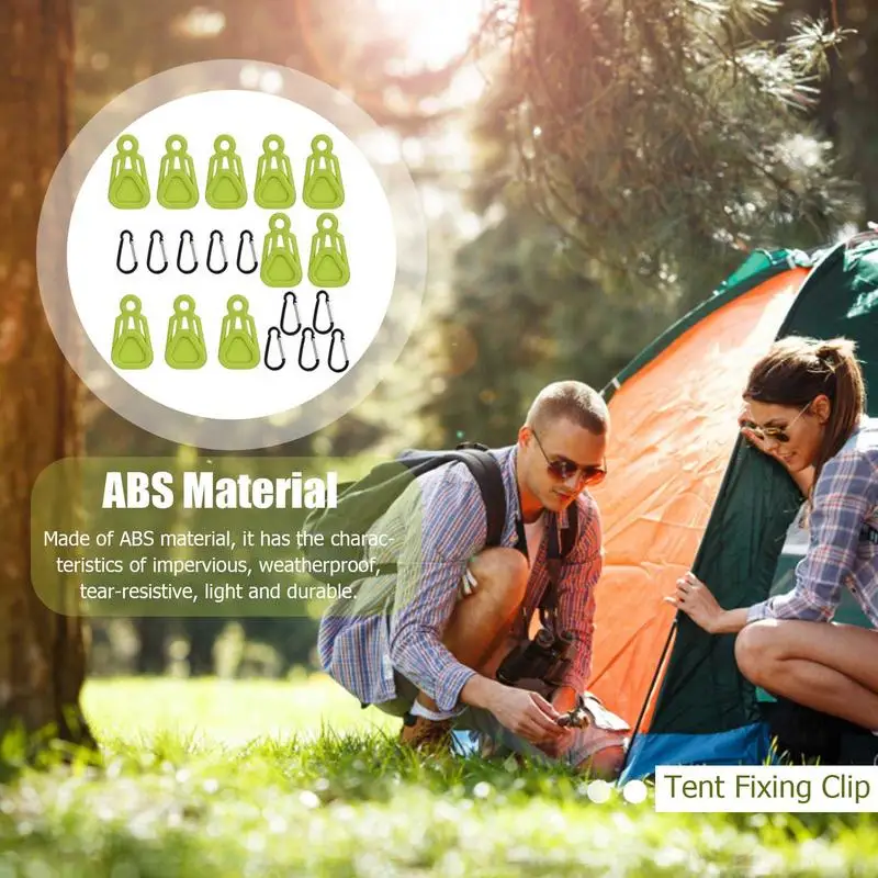 

10 шт. зажим для фиксации палатки, зажим для палатки, зажим для веревки, многоразовые зажимы для тента, альпинизма, аксессуары для кемпинга