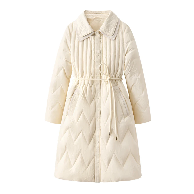 Women Coat Women Thin Slim 90% White Duck Down Long Down Jacket Women 2023 Spring/Summer Casaco Feminino