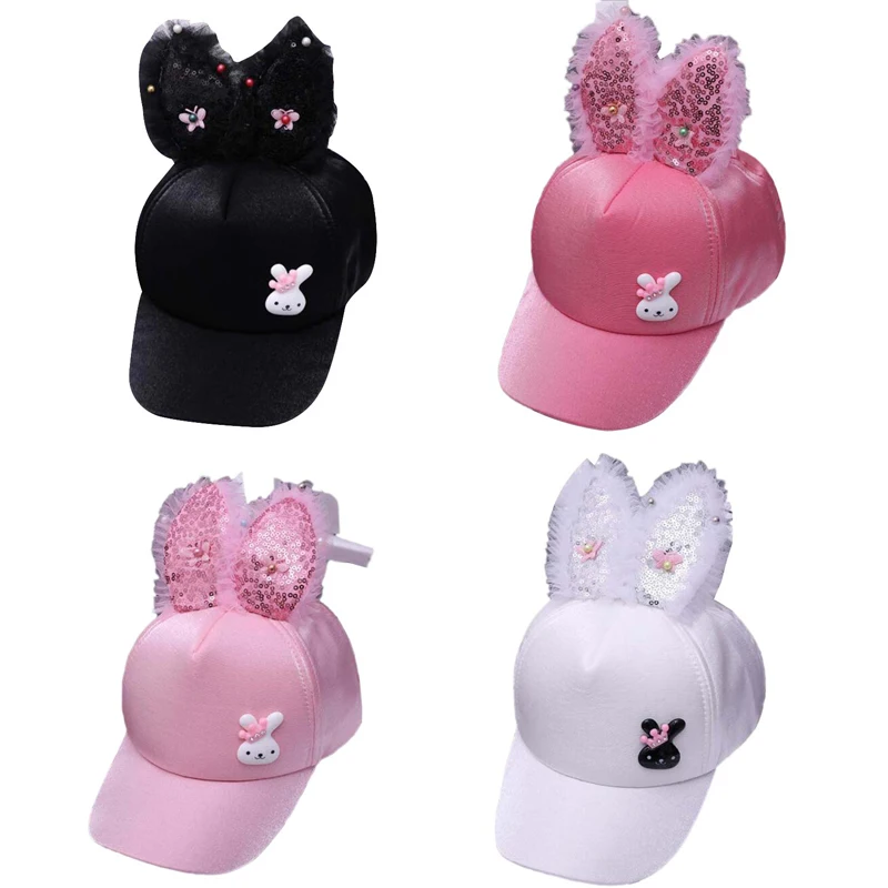 Детские шапки с блестками для девочек Детская Регулируемая Солнцезащитная