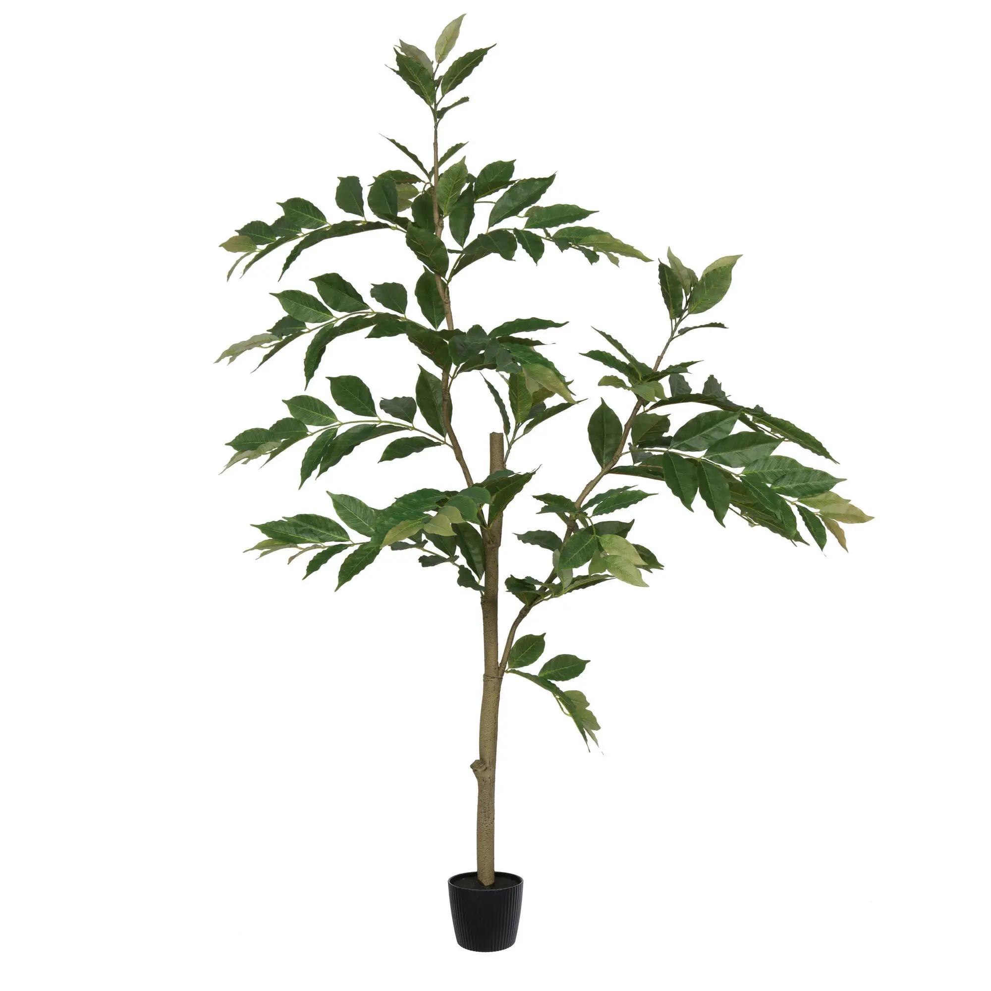

Free shipping Everyday 5' Artificial Green Potted Nandina Tree with 226 Leaves - Lifelike Home Or Office Decor - Premium Faux Po