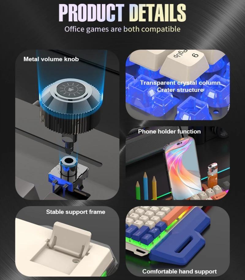 Русская игровая клавиатура 100% раскладка механическое ощущение 104 клавиши