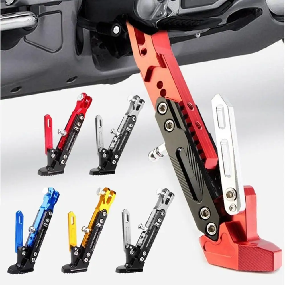 

Motorcycle Kickstand Adjustable Support Tripod Holder Universal T6063 Aluminum Alloy Foot Side Stand Parking Rack Modified Parts