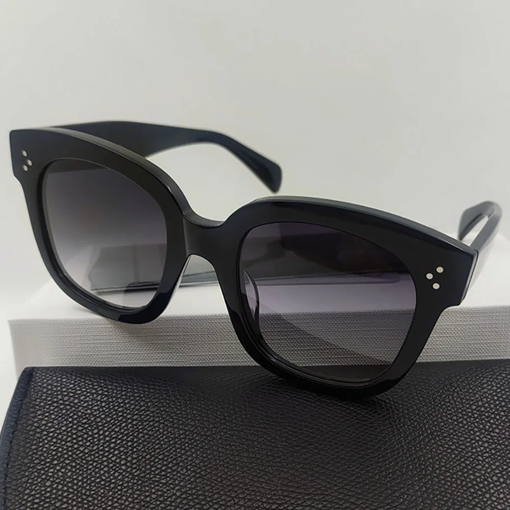 

New Acetate Oval Black Ladies Sunglasses FASHION Retro Sunglasses Brand Designer For Women Sun Glasses Vintage Female Sunglasses