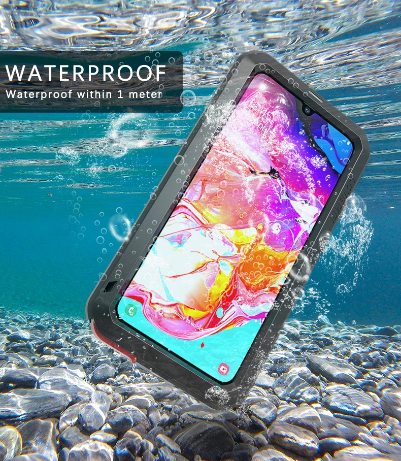 

Противоударный грязеотталкивающий водонепроницаемый металлический армированный чехол для Samsung Galaxy A70 A70s, чехол для телефона Samsung A30 A20 A30s