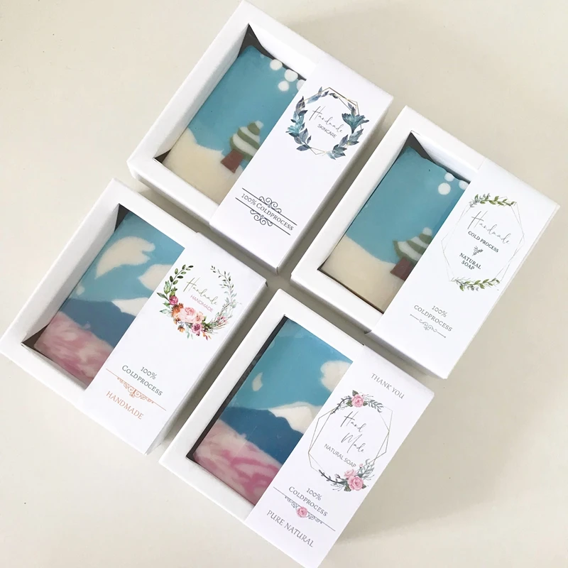 Soap Packaging Box With Waist Wrapper Wedding Gifts For Guests Packaging For Handmade Soap Gift Boxes