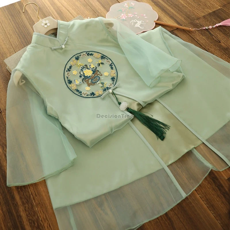 Новинка лета 2024 женское платье ханьфу в китайском стиле улучшенное элегантное