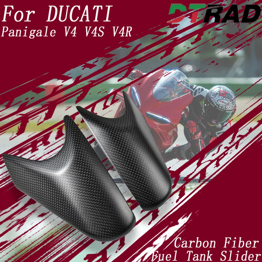 Фото Для DUCATI Panigale V4 V4R V4S 2022-2024: комплект модифицированного обтекателя из карбона, включающий слайдер топливного бака и защиту воздушного фильтра мотоцикла. №1