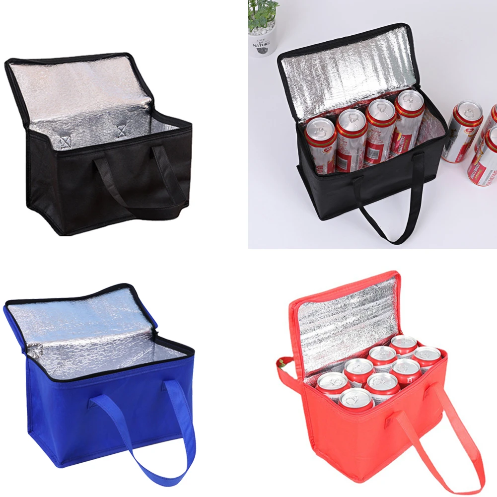 

Portable Drink Beer Thermal Aluminum Foil Insulation Cooler Bags Outdoor Picnic Lunch Bento Box Pack Camping Accessories