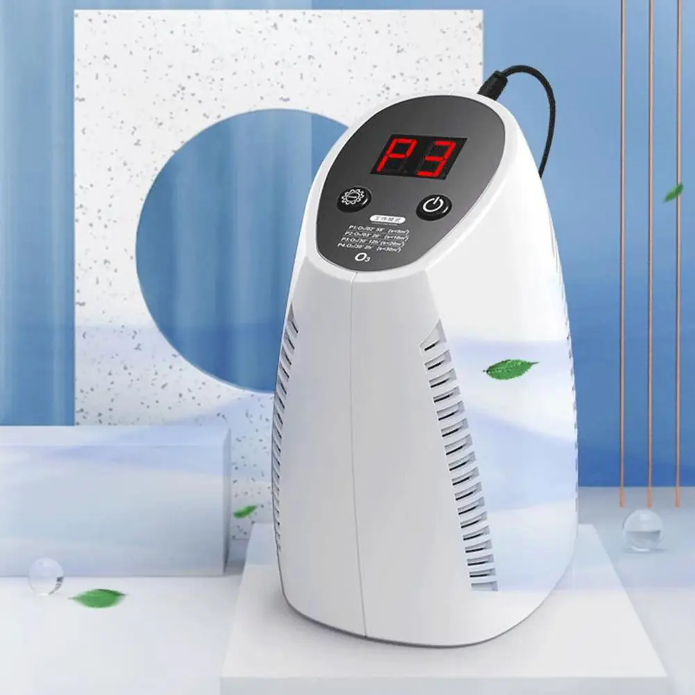 AA073 Silent Plug Play Air Purifier Fireproof ABS 4 Modes LCD Display Ozone Purifier for Home