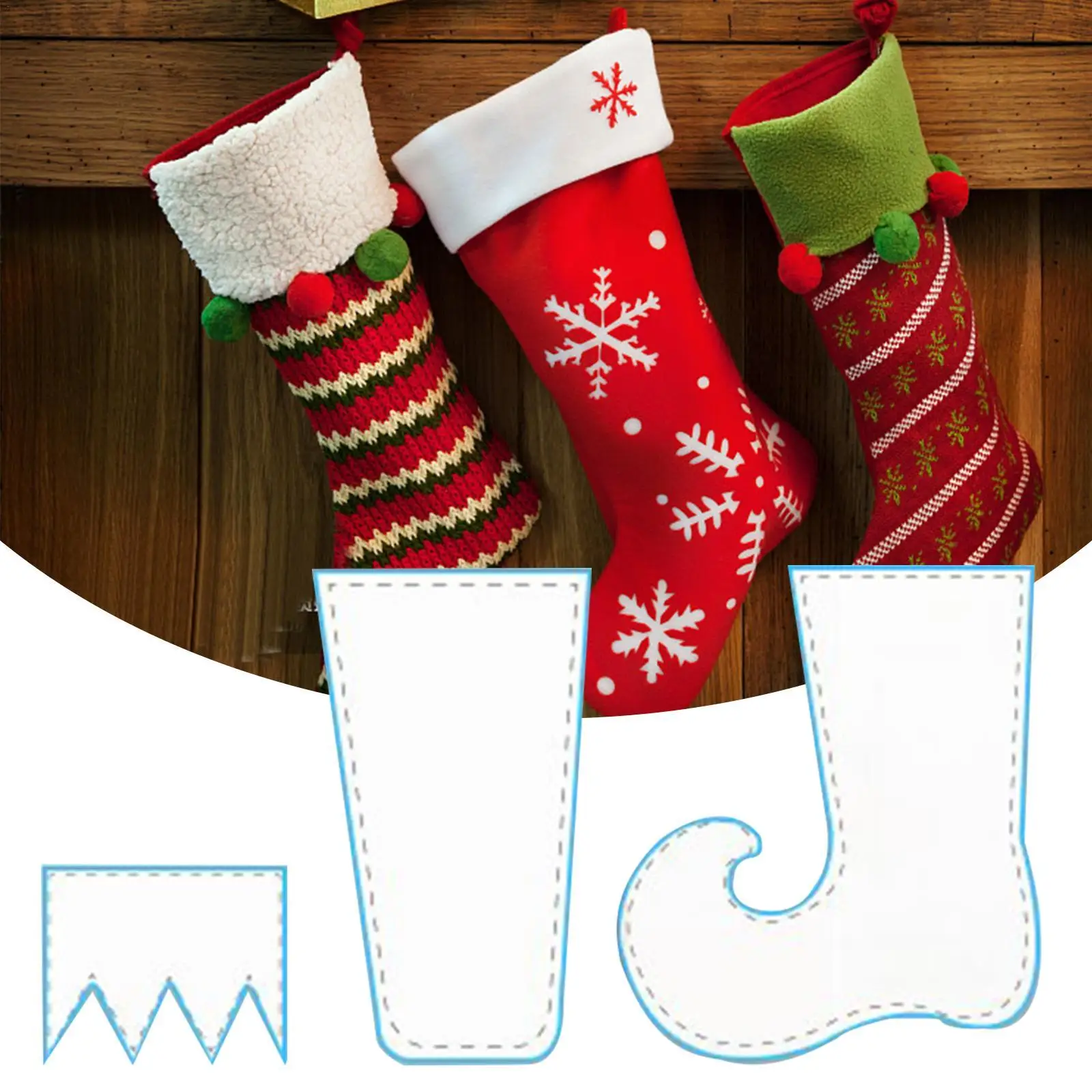 

Cutting Sewing Models Christmas Elf Stocking Merry Xmas Gift Bag Sack Sock Stockings Santa Present Crop Template
