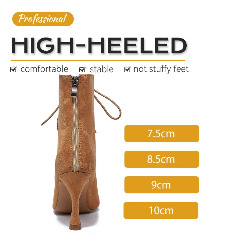 New Women's Fashion Party Woman Sexy stilettos High Heels Latin Women Latin dance heels Boots shoes Breathable For Ballroom