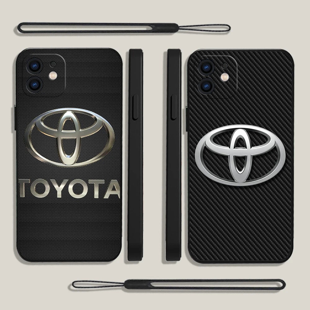 

Luxury Brand Car Ford Toyota Phone Case For Samsung A53 A50 A52 A52S A51 A72 A71 A73 A81 A91 A32 A22 A30 4G 5G with Hand Strap