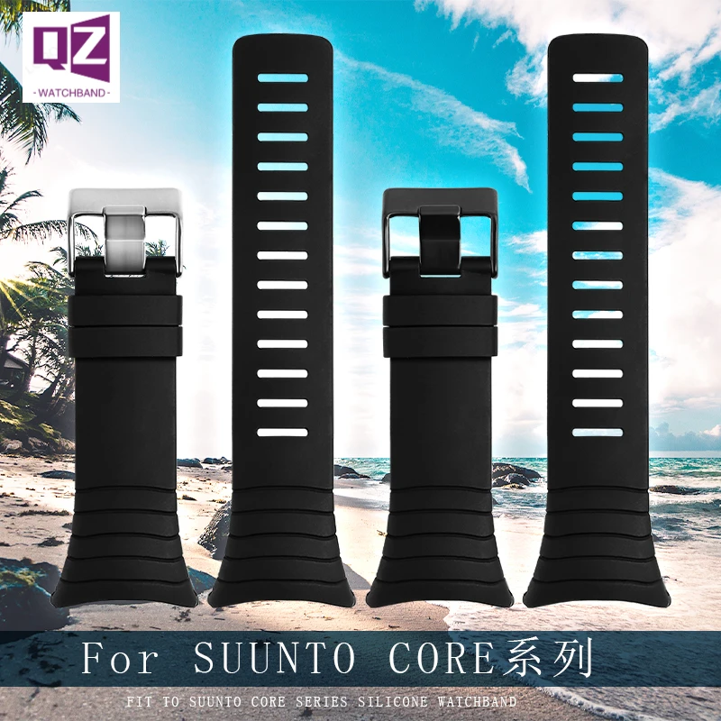 

Fashion Silicone Watches band Rubber Strap Wristband bracelet 25mm watchband for SUUNTO CORE wristwatches belt Free Shipping