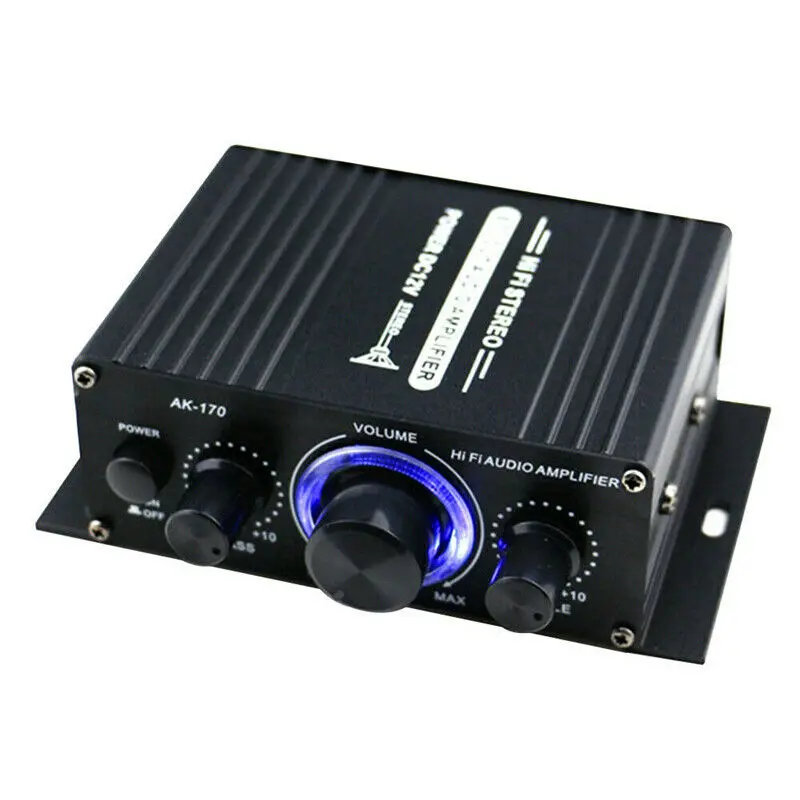 Black Ak170 Audio Amplifier Stereo 400w Audio Amplifier Fm Radio Hifi Mini Hifi Audio Power Amplifier Power Amplifier images - 6