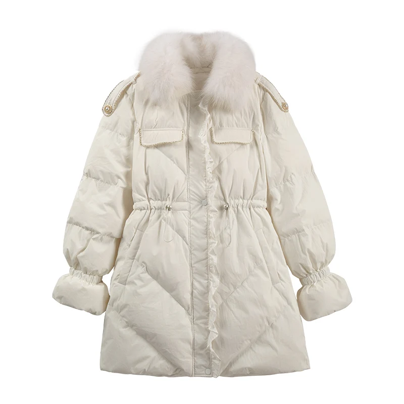 New Women Down Jacket Casual Style Autumn Winter Long Coats And Parkas Female Outwear