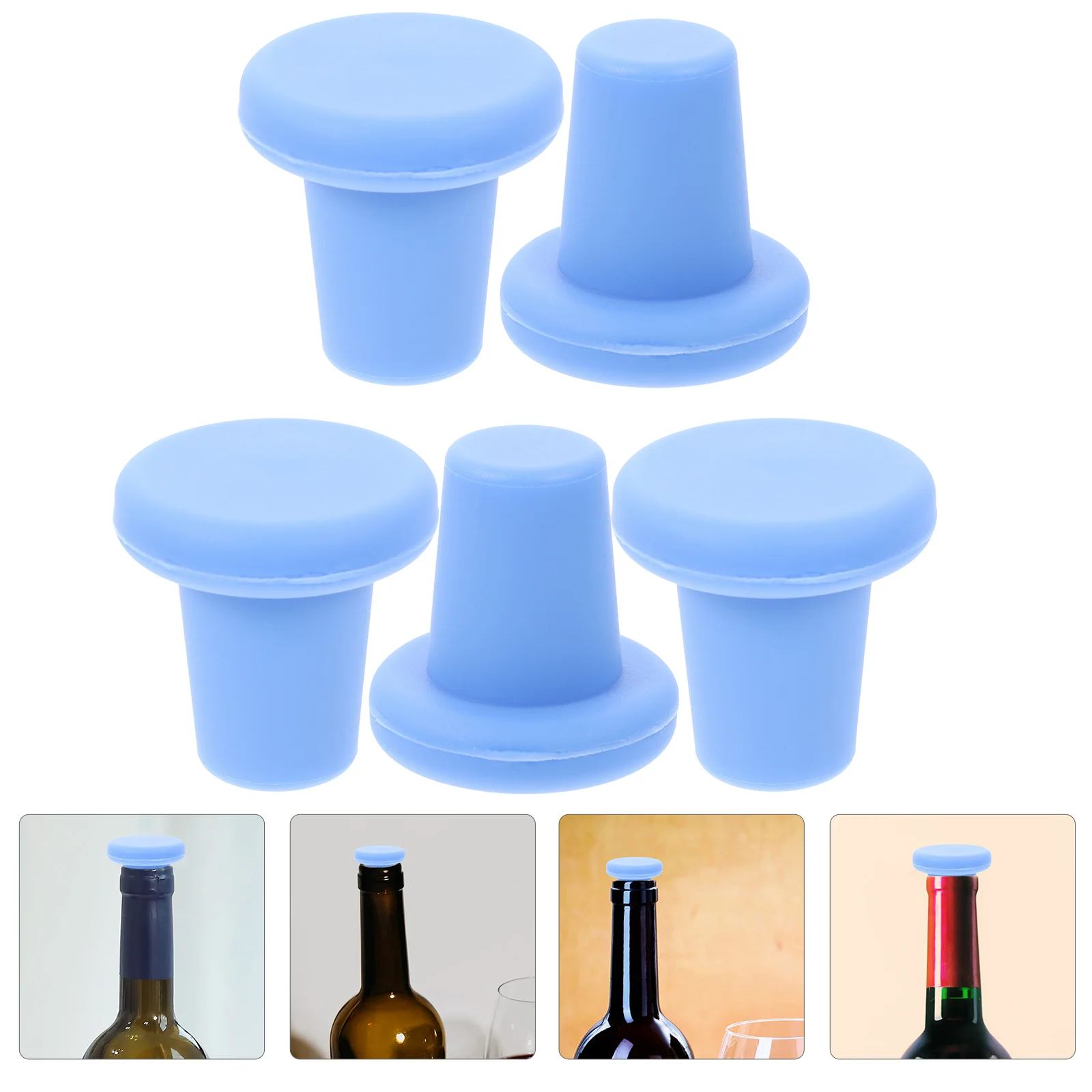 

Bottle Champagne Plug Stoppers Stopper Shaped Saver Sealers Sealed Silicone Soda Reusable T Cork Topper Crafts Caps Vacuum
