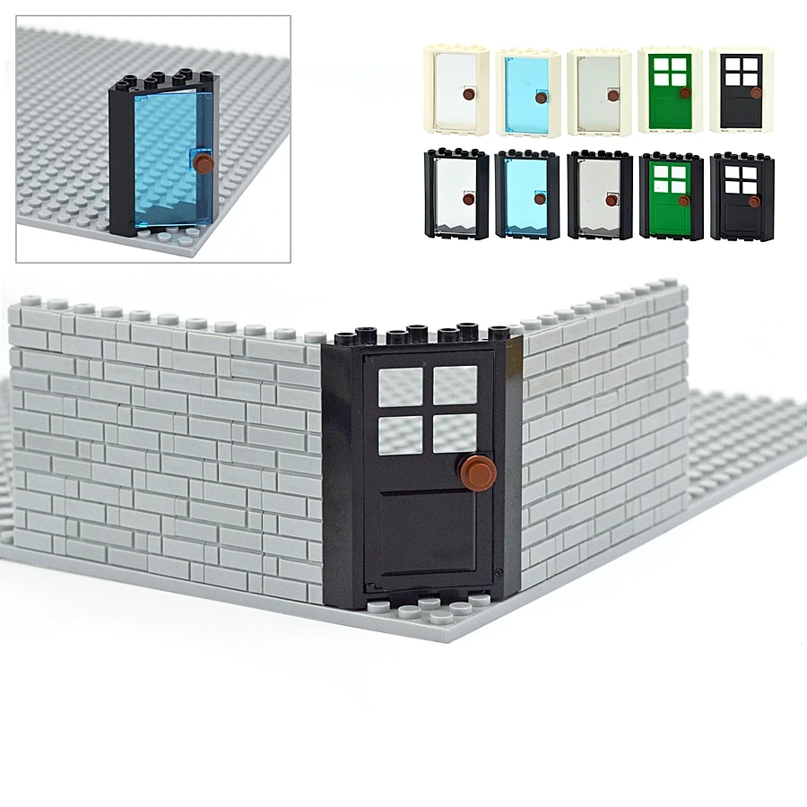 

Friends House Parts Building Blocks City Windows 4x4x6 Corner Doors Compatible with 28327 Bricks DIY Assmble Particle Kids Toy