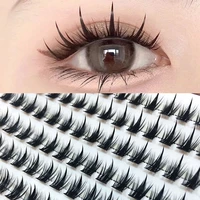 10 rows bushy natural segmented artificial eyelashes cos little devil eyelash extension makeup tool